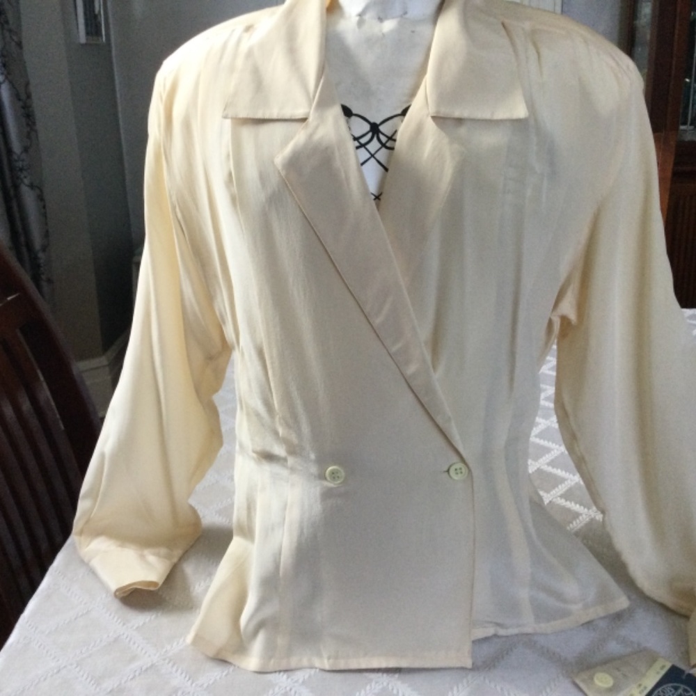 NWT Jenifer Moore 100% Silk Blouse ~ Gorgeous - Picture 4 of 7